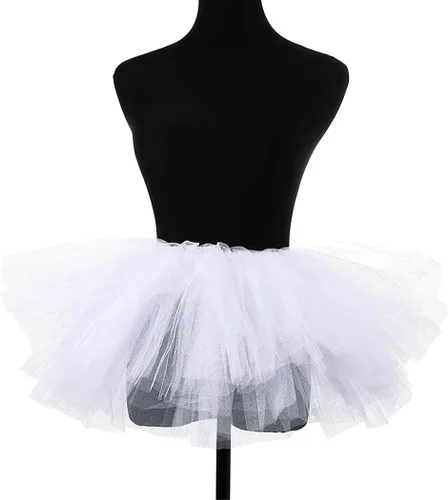Miniatura 44 de REETAN Falda tutú de ballet de 6 capas de tul corto tutús para mujer