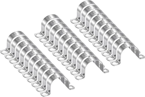 Miniatura 21 de HARFINGTON 10 abrazaderas de conducto de 5/16 pulgadas y 0.315 in, abrazadera de tubo M8 U, correa de tubo rígida de acero inoxidable, soporte
