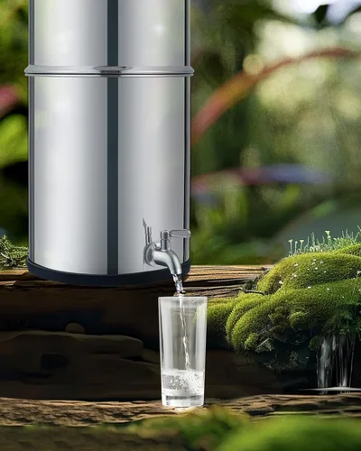 Miniatura 7 de CO-Z Sistema de filtro de agua alimentado por gravedad, sistema de filtración de agua de encimera de 2.25 galones, purificador de agua por gravedad