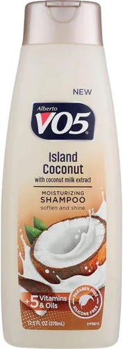 VO5 Champú hidratante – 12.5 onzas líquidas – Cabello de hojas de coco de isla con aspecto vibrante y hermoso, color blanco