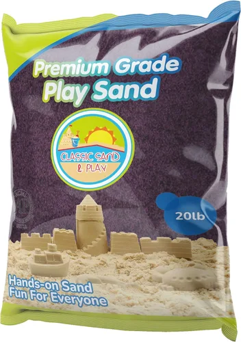 Miniatura 12 de Arena clásica de color negro Sand and Play, bolsa de 20 libras, natural y no tóxica, divertida húmeda y seca en interiores y exteriores, caja