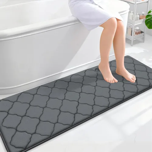 Miniatura 142 de OLANLY Alfombra de Baño de Espuma Viscoelástica de 24 x 16 pulgadas, Ultra Suave y Absorbente, Alfombras de Baño Antideslizantes, Cómodas, Lavables