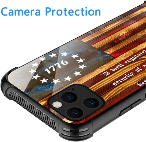 Miniatura 2 de Funda compatible con iPhone 12 Mini, fundas para mujeres y niñas, a prueba de golpes, antiarañazos, Betsy Ross de 13 estrellas, bandera Betsy Ross