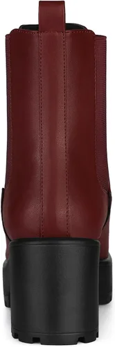 Miniatura 4 de Allegra K Botas de combate Chelsea con tacón grueso y plataforma para mujer, M