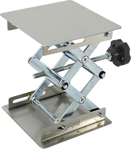 Miniatura 4 de (R) Lab Jack Lift Scissor Table Mini Acero Inoxidable 4 "x4" x 6 " Carga máxima 6.6 lbs/3kg