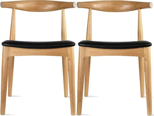Miniatura 13 de 2xhome sillón de brazos estilo Eames, Madera Noble Natural
