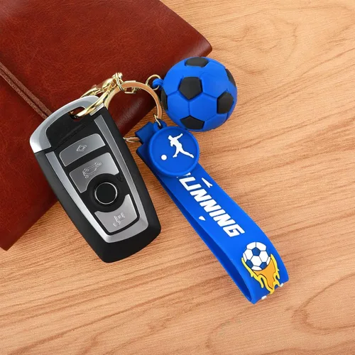 Miniatura 5 de Cobee Llavero de fútbol de regalo, llavero novedoso para niños, fanáticos de los deportes, llaveros de fútbol de silicona para regalos de fiesta