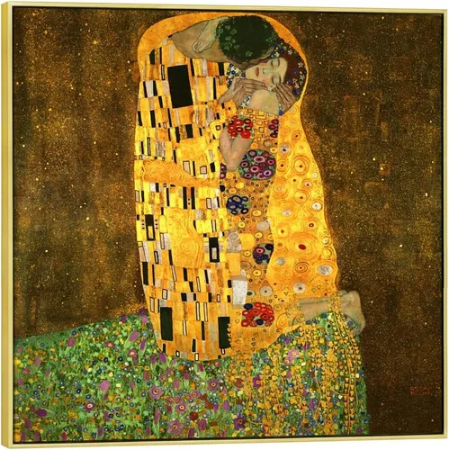 Miniatura 11 de Wieco Art El beso de Gustav Klimt famosas reproducciones de pinturas al óleo envueltas en galería de arte en lienzo para pared de sala de estar