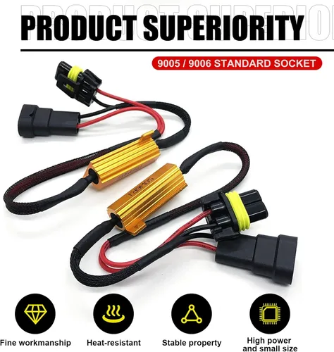 Miniatura 4 de 2 unidades 9005/9006 de bombillas LED para automóvil, carcasa de aleación de ultra alta frecuencia de alta potencia, resistencia de luz antiniebla