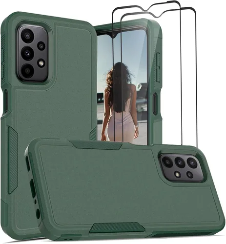 Miniatura 179 de Jeylly Compatible con Samsung Galaxy A22 5G Funda, Funda Samsung A22 5G con 2pcs protectores de pantalla de vidrio templado