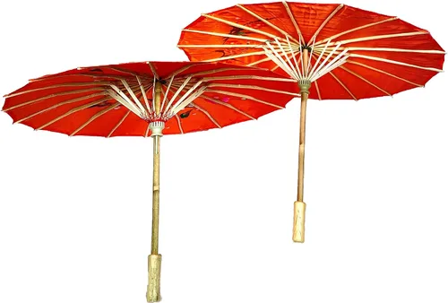 Miniatura 4 de TJ Global Pack de 2 sombrillas japonesas chinas tamaño 22.0 in para bodas, fotografías, disfraces, cosplay, decoración y otros eventos, 2 paraguas