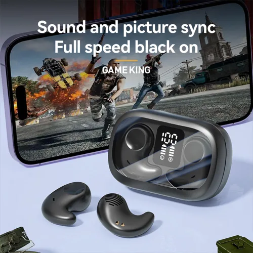Piluyaa Auriculares para dormir con Bluetooth en el oído, auriculares ligeros, mini tapones invisibles para los oídos, diseño pequeño para personas