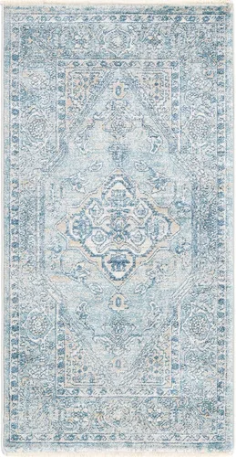 Miniatura 3 de Unique Loom Newport Collection - Alfombra de área ocre (2' x 3' 11", azul/marrón claro)