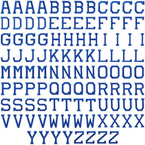 Miniatura 11 de 104 parches de tela con letras del alfabeto para planchar con adhesivo planchado bordado para decorar letras A-Z para tablón de anuncios, camisetas