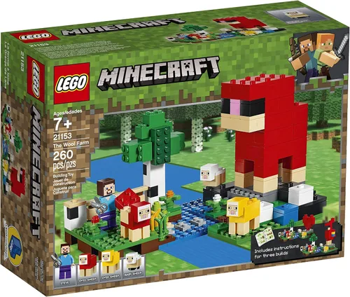 Miniatura 4 de LEGO Minecraft La Granja de Lana 21153 Kit de Construcción (260 Piezas)