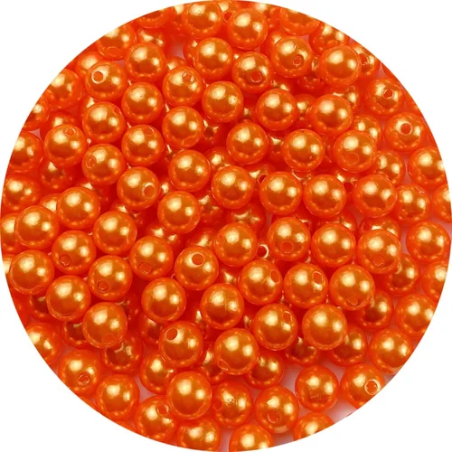 Miniatura 7 de 400 piezas de cuentas de perlas de 8 mm Cuentas de perlas negras redondas con agujeros para manualidades de costura, decoración, pulseras, collares