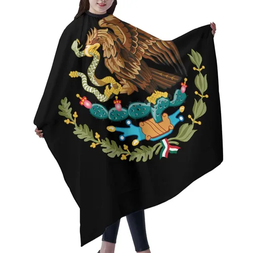 Miniatura 2 de Escudo de armas de México salón de corte de pelo capa de tela peluquería peluquería abrigo corte de pelo delantal paño accesorio