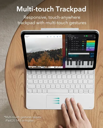 Miniatura 5 de ESR- Funda con teclado para iPad Air 11 (M3 2025/M2 2024), iPad Pro 11 y Air 5/4, Magic Case, soporte flotante, trackpad multitáctil preciso