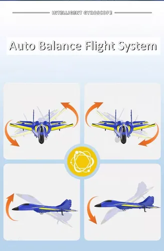 Miniatura 6 de Avión de control remoto para niños y adultos, juguetes de espuma RC RTF, avión RC de 2 canales con giroscopio, avión RC fácil de volar