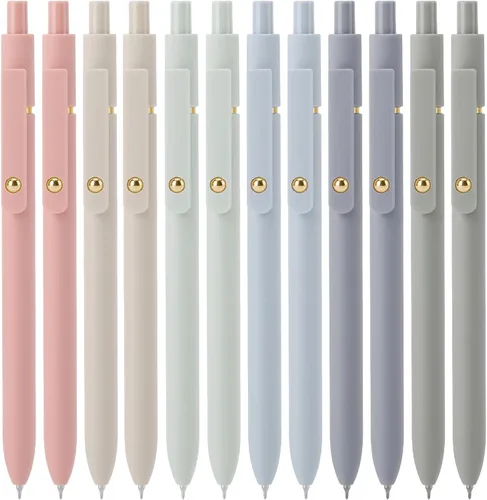 Miniatura 11 de Ddaowanx Bolígrafos de Gel, 10 Piezas 0.7mm Bolígrafos de Tinta Negra de Secado Rápido de Punta Fina con Escritura Suave, Lindos Artículos