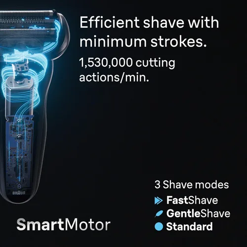 Miniatura 8 de Braun Afeitadora eléctrica para hombre, Series 7 7177cc, afeitado en húmedo y seco, modos de afeitado turbo y suave, afeitadora de papel de aluminio