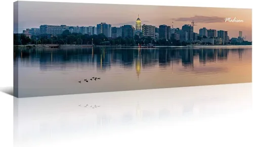 Miniatura 31 de Atlanta Skyline - Arte de pared para sala de estar, lienzo de paisaje urbano, decoración moderna para el hogar, imágenes panorámicas, edificio