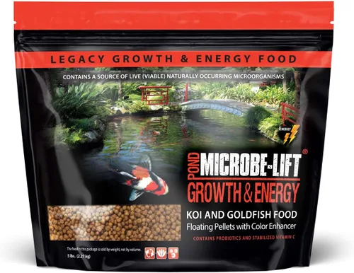 Miniatura 8 de MICROBE-LIFT Pellets flotantes de alto crecimiento y energía para estanques, jardines acuáticos y fuentes, seguros para peces dorados vivos y koi