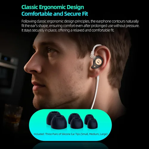 Miniatura 9 de KZ Taurus - Monitor de oído, estructura horizontal 2DD KZ IEMS, auriculares para juegos con cable desmontable para cantantes, músicos, jugadores