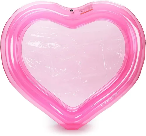 FUNBOY - Piscina inflable gigante de lujo con corazón rosa transparente, diversión durante todo el año para piscinas de pelotas, piscinas, una