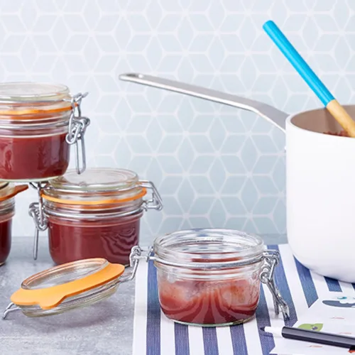Miniatura 6 de Le Parfait Super Terrine Jar 4oz (125ml) (Packo de 4) Tarro de vidrio francés, sello de goma hermético y tapa de vidrio Tarros de vidrio