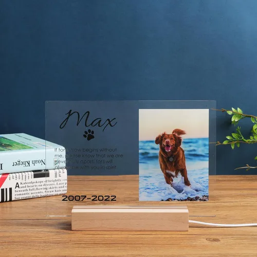 Miniatura 9 de Placa conmemorativa personalizada para fotos para mascotas, placa conmemorativa personalizada para mascotas, regalo de duelo de mascotas, regalo