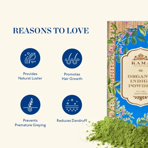 Miniatura 4 de Kama Ayurveda Polvo índigo orgánico, 3.53 oz