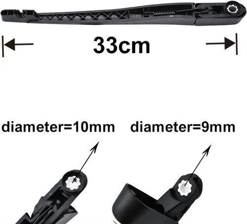 Miniatura 4 de TWSIT Kit de brazo de limpiaparabrisas trasero para Opel para Zafira B MK2 2005-2014 parabrisas ventana de puerta trasera