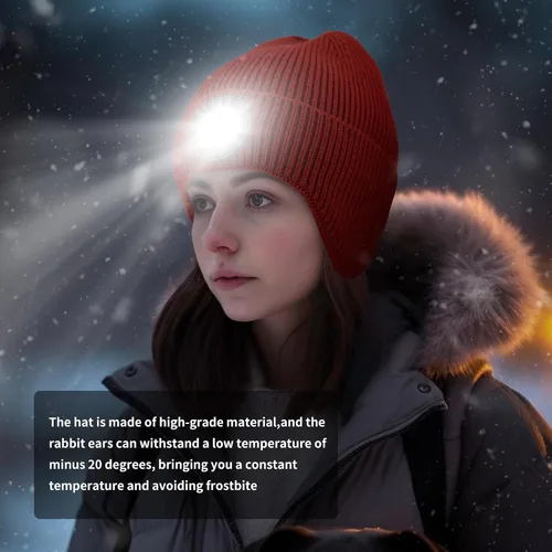 Miniatura 67 de Gorro Bluetooth con auriculares ligeros e inalámbricos, micrófono integrado y altavoces estéreo mejorados con música
