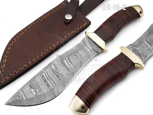 Miniatura 8 de Cuchillo grande forjado hecho a mano de 13 pulgadas, cuchillo de hoja fija, cuchillo Bowie de espiga completa, cuchillo de caza, cuchillo