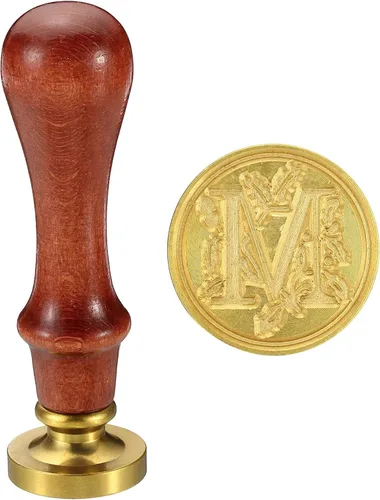 Miniatura 13 de PATIKIL Sello de cera del alfabeto T, sello de cera de sellado de letra inicial, clásico retro, cabeza de latón extraíble, mango de madera