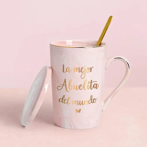 Miniatura 3 de Cabtnca Taza La Mejor Abuelita Del Mundo, regalos de Navidad para el Día de la Madre para la abuela, regalos de abbuela en español, regalos