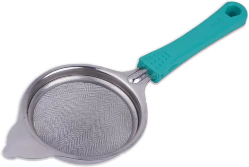 Coladores de malla fina de acero inoxidable para cocina, colador con asa, tamices de metal para alimentos, arroz, aceite, fideos, frutas, verduras,