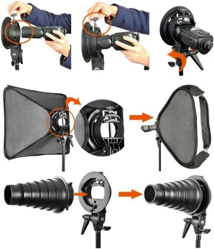 Miniatura 4 de Godox soporte Bowens tipo S para flash snoot y ventana flexible