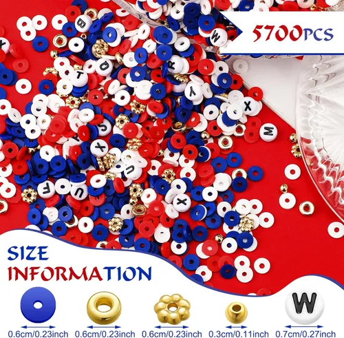 Miniatura 4 de Ferraycle Juego de 5700 cuentas de arcilla de otoño de Halloween, cuentas de arcilla de Navidad, kits de fabricación de joyas para pulseras, blanco