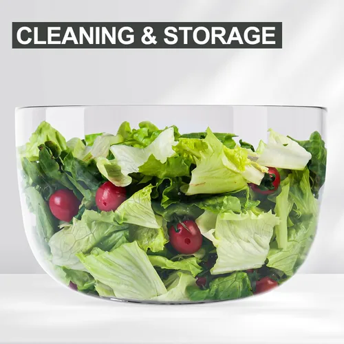 Miniatura 8 de Smile mom Centrifugadora de Ensalada Pequeña Centrifugadora de Lechuga Accesorios de Cocina Lavadora de Verduras, Alta Eficiencia para Cocina