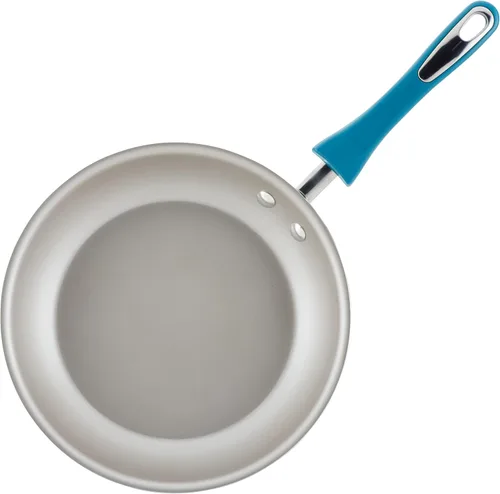 Miniatura 13 de Rachael Ray Get Cooking! Juego de ollas y sartenes antiadherentes, incluye bandeja para hornear y herramientas de cocina, 12 piezas, turquesa