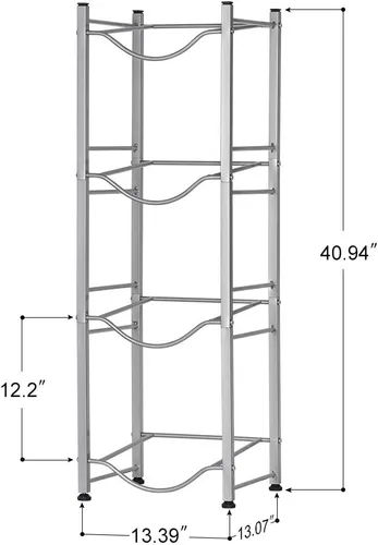Miniatura 4 de LIANTRAL Estante enfriador de agua, soporte para jarra de agua de 5 galones, estante de almacenamiento para botellas de agua, soporte para botella