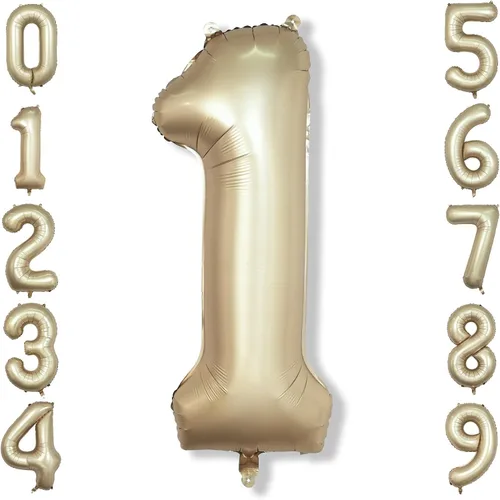 Miniatura 23 de Globos de número azul pastel de 40 pulgadas, globo gigante autoinflable de aluminio número 5 de cumpleaños para niños, globos azul bebé para hombres