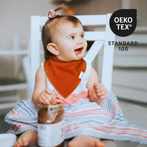 Miniatura 4 de Baberos tipo bandana para bebés para niños y niñas, súper suaves, unisex, paquete de 12 baberos de algodón orgánico absorbentes para dentición