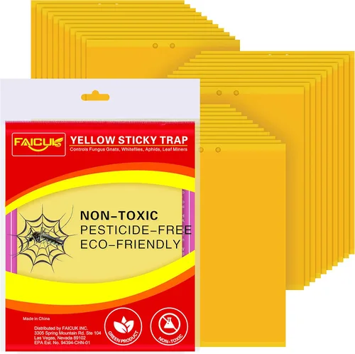 Miniatura 10 de Trapro trampas adhesivas amarillas para insectos voladores, para mosquitos de los hongos, áfidos, moscas blancas, minadores, arañuelas y otros