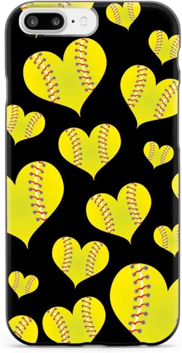 Miniatura 12 de Inspired Cases - Compatible con iPhone Xs Max - Funda protectora con textura 3D para Apple iPhone Xs Max - Patrón de corazón de sóftbol