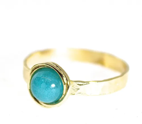 Miniatura 9 de Anillo de oro de piedras preciosas, anillo de piedra chapada en oro de 14 quilates, anillo de piedra apilable, anillo de oro de piedra pequeña