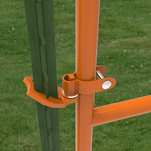 Miniatura 5 de Pasadores de bisagra de puerta en T, cuelga una puerta de un poste en T de metal, fácil de instalar, cuelga una puerta de cualquier granja o jardín