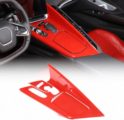 Miniatura 9 de CHEAYAR Cubierta de panel de palanca de cambios compatible con Chevrolet Corvette C8 2020-2023, panel de engranajes de control central, cubierta